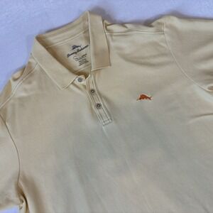 Tommy Bahama Polo Shirt Men's 2XL XXL Yellow Preppy Casual Classic